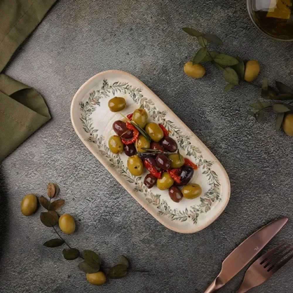 Блюдо овальное 20,5*9,5 см h2,5 см емкость для закусок с бортом Oliva By Bone Innovation [6]