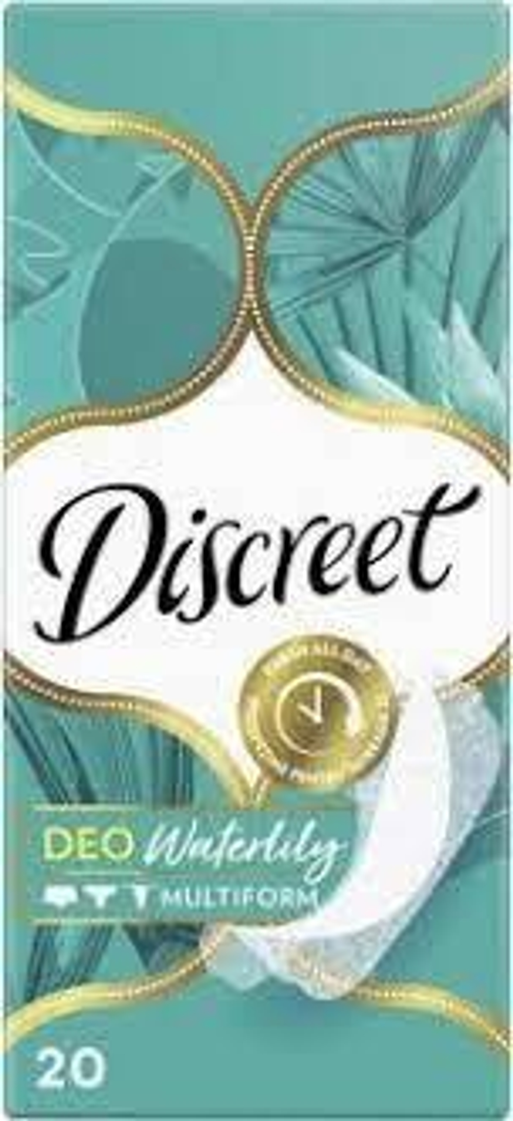 DISCREET 20 шт. Deo Water Lily Multiform Single Женские гигиенические прокладки на каждый день