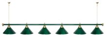 Лампа STARTBILLIARDS 6 пл. (плафоны хром,штанга золотая,фурнитура золото)