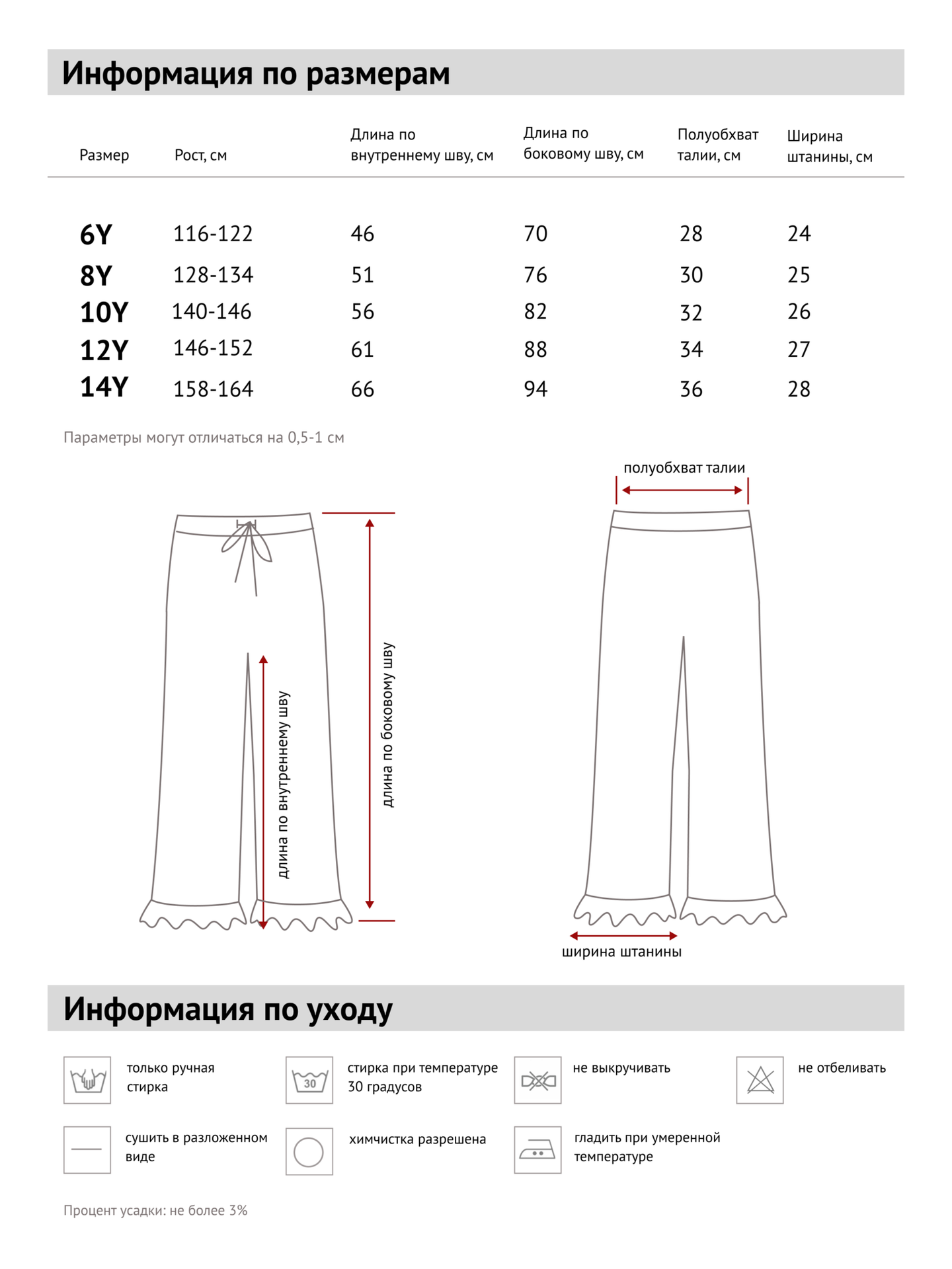 Брюки детские "Ириска"