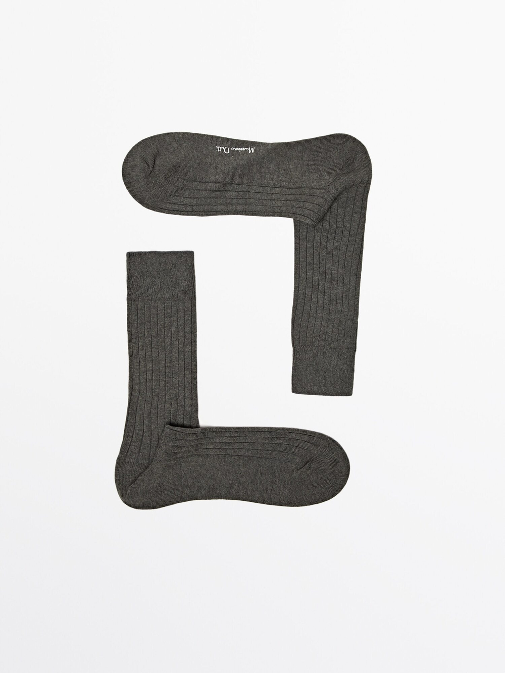 Massimo Dutti Носки в рубчик, мягкий серый