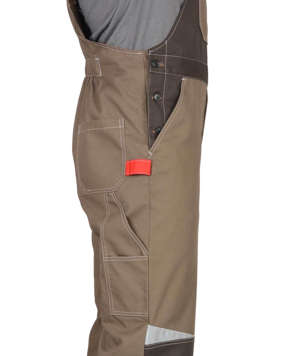 Костюм мужской летний куртка и полукомбинезон, св. коричневый с коричневым., СОП