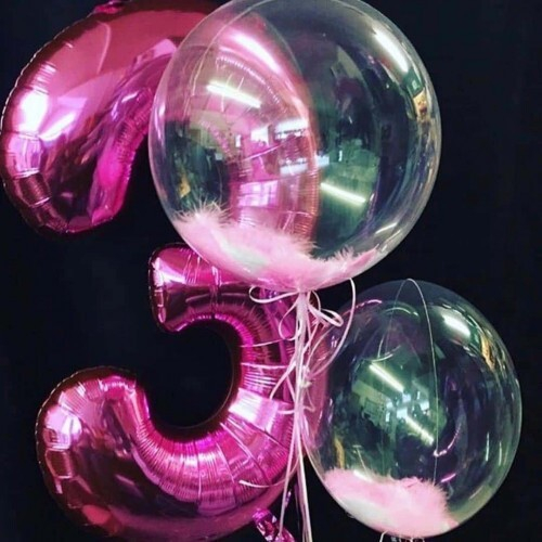 Композиция из шаров на День Рождения Девочке 3 года