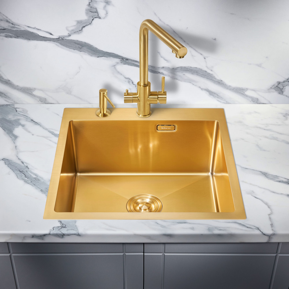 Мойка для кухни MILACIO Denia  51 Steel MC.77488 золото