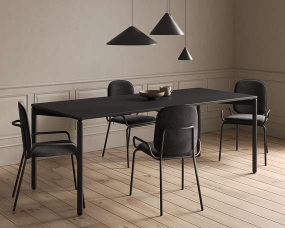 Стул Ror, Double Frame, черный велюр