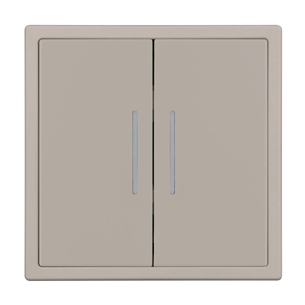 Механизм звонкового выключателя двухклавишный LED SWT-NOBE-MKR2-SFPL-L-CA (230V, 10A) (Arlight, Кашемир) 061787(1)