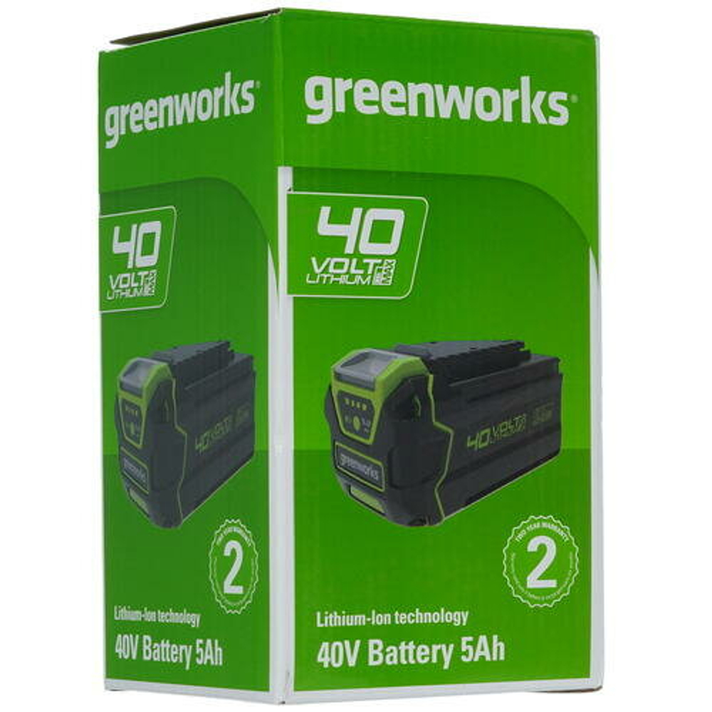 Аккумулятор GREENWORKS G40B5 40V,5Ач,LED индикатор (2927207)