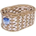 Корзины плетеные в наборе 3шт «ПЛАНТА», цвет как на фото, форма овал, 28*18*12/24*15*11/20*11*10см (Лейбл)