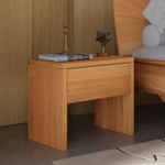 Тумба прикроватная 51х46х35, BE, с ящиком, деревянная, в спальню, массив дуба, Dipriz