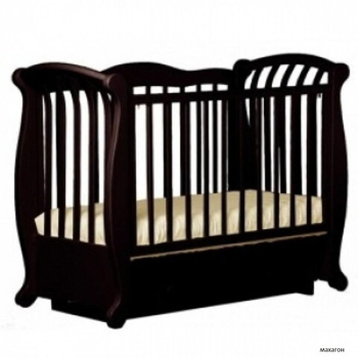 Детская кроватка Кубаньлесстрой Магнолия БИ 555.3 маятник продольный венге