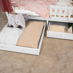 Комплект ящиков (2 шт.) для односпальной кровати домика Альков 90х200 из массива сосны, белый