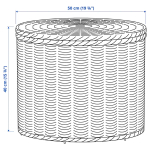 Пуф с местом для хранения - IKEA TOLKNING/ТОЛКНИНГ ИКЕА, 41х50 см, коричневый