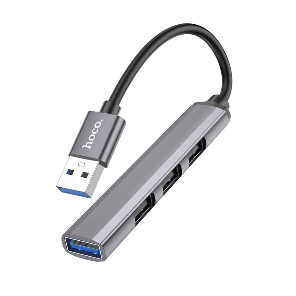 Хаб USB to 4xUSB hoco HB26 / 4в1 / USB3.0 + 3хUSB2.0