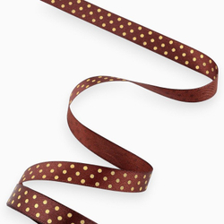 Атласная лента в горошек 15 мм