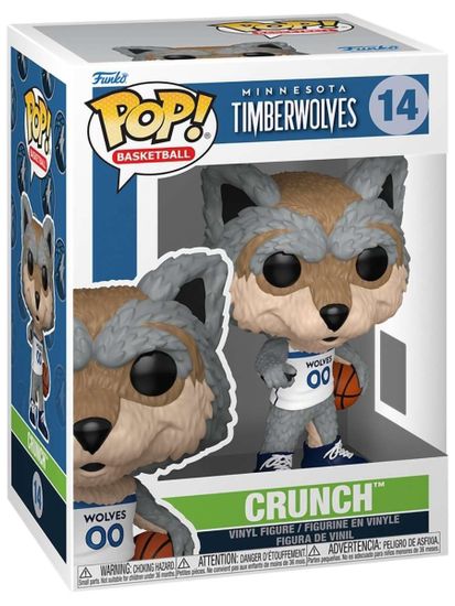 Фигурка Funko POP! NBA Mascots Wolves Crunch The Wolf (14) 89355 / Фигурка Фанко ПОП! в виде маскота команды "Миннесота Тимбервулвз", Волк Кранч