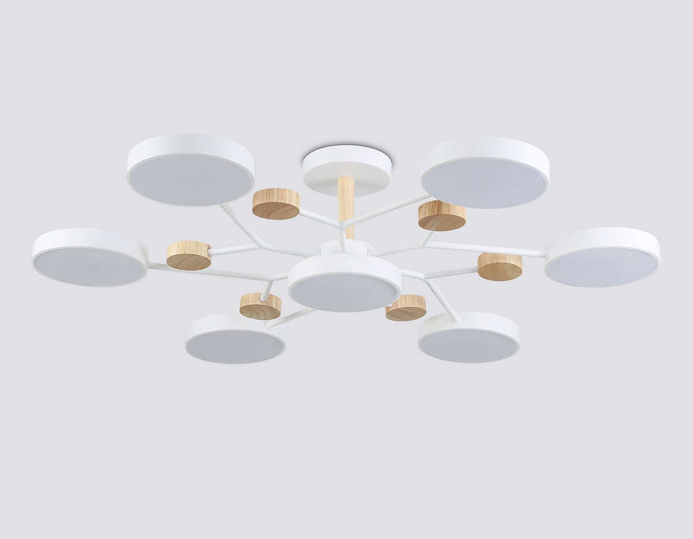 FL4864/7 WH/WD белый/дерево 126W 3000-6000K D830*190 (без ПДУ)