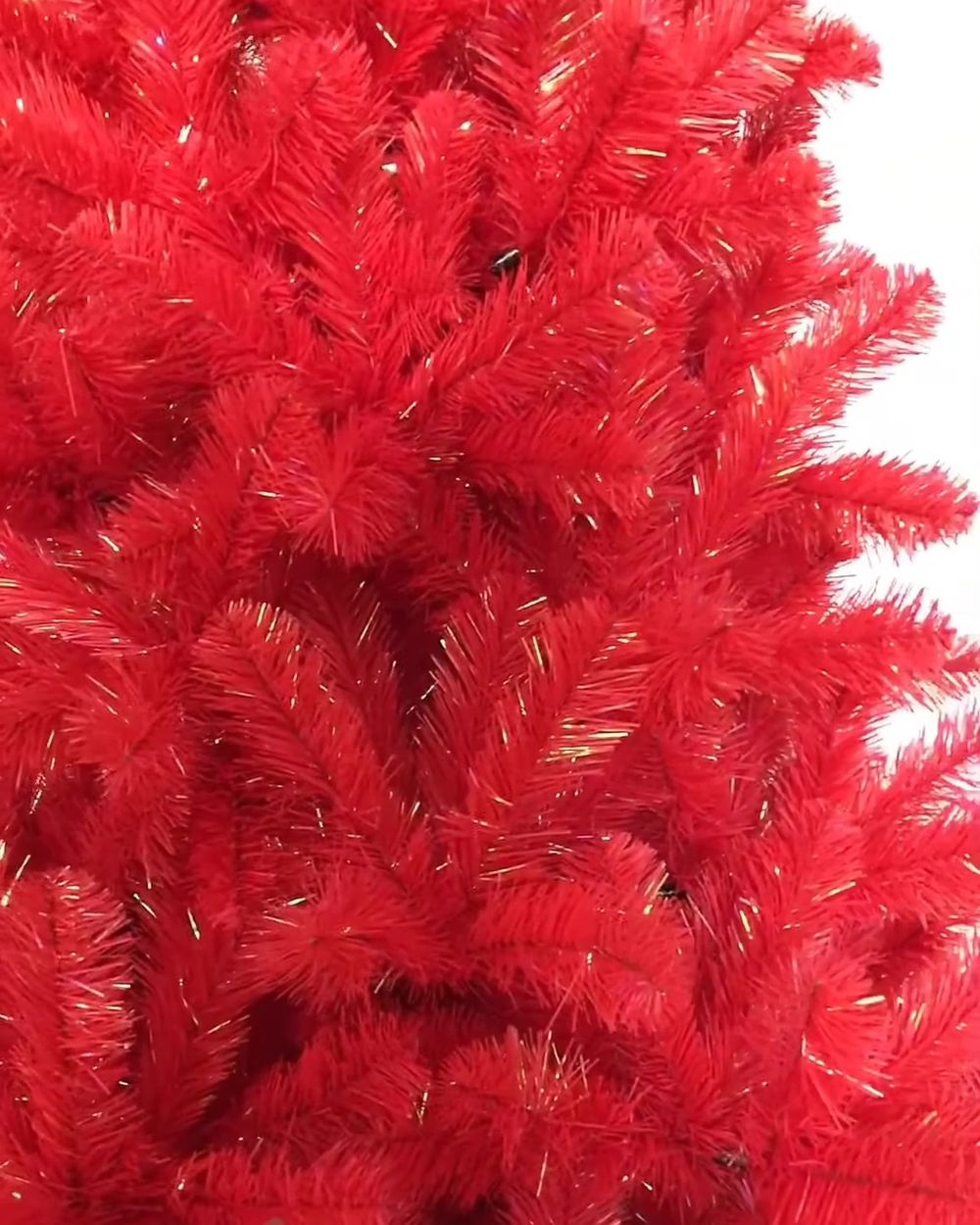 Искусственная красная елка «Искристая красная» (пвх) 240 см / 2.4 м