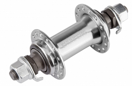 Втулка передняя 28H SF-HB03F-S SHUNFENG сталь хром. под гайку