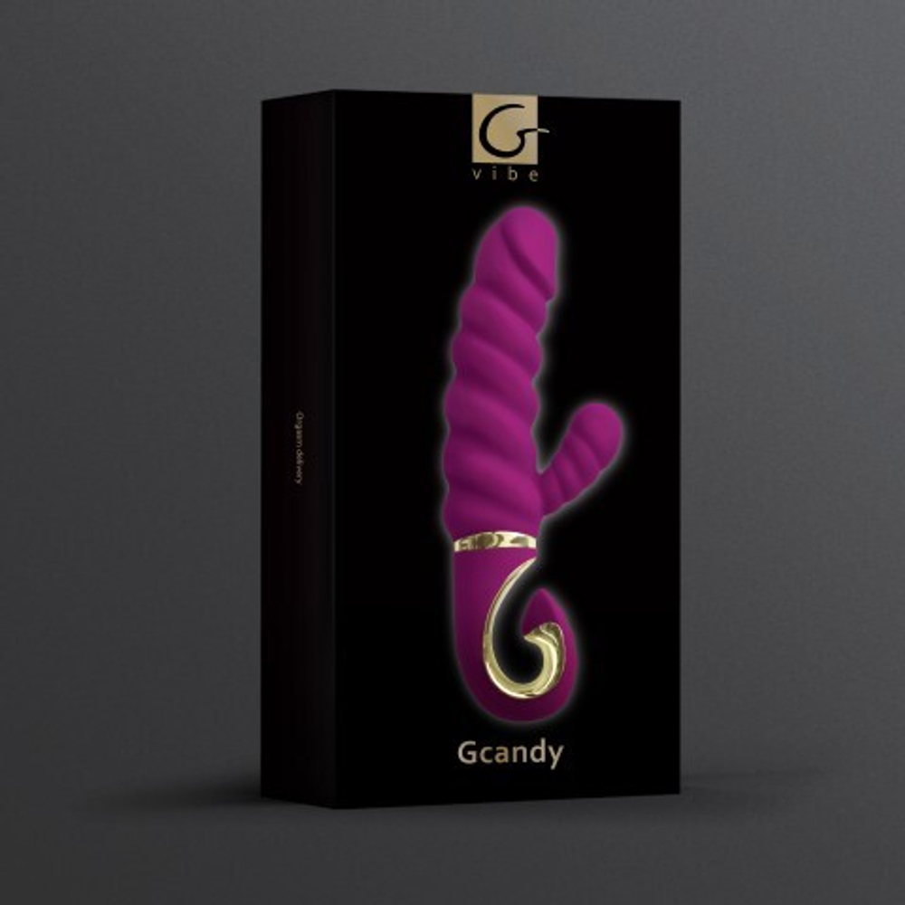 Gvibe Gcandy - Невероятный витой вибратор с клиторальным стимулятором, 22х3.5 см