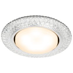 Светильник встраиваемый cо светодиодной подсветкой ЭРА DK LD23 SL/WH под лампу GX53 прозрачный