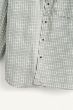 ZARA РУБАШКА СВОБОДНОГО КРОЯ ИЗ ХЛОПКА, ЭКРЮ/ХАКИ