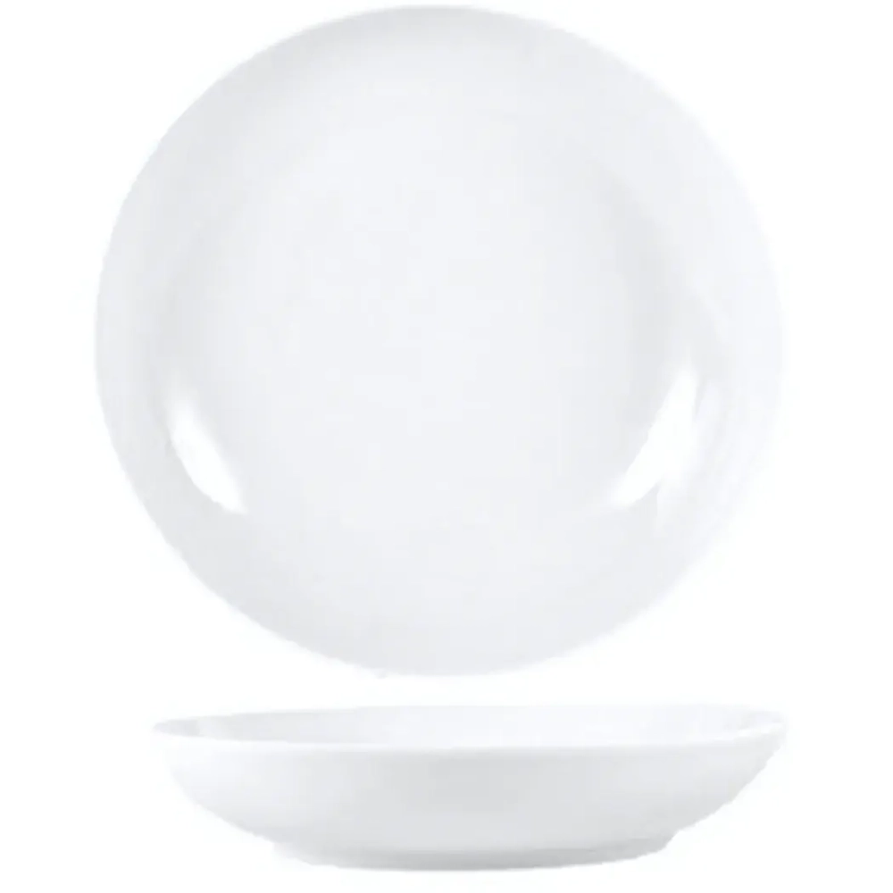 Тарелка фарфоровая глубокая 20,5см «Универсал» Белье