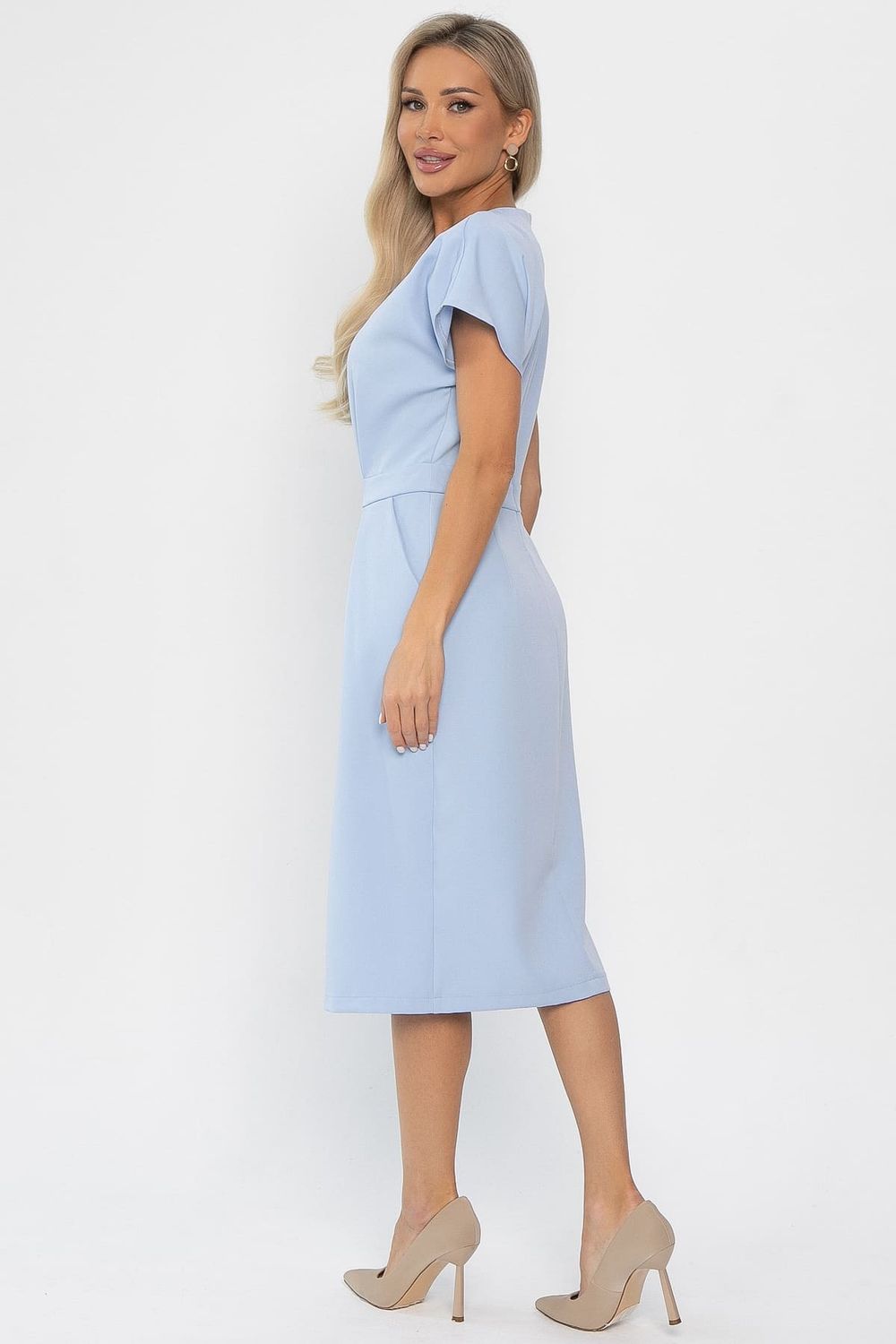 Платье с карманами Утренняя роса (голубое) П14370-16М LT Collection
