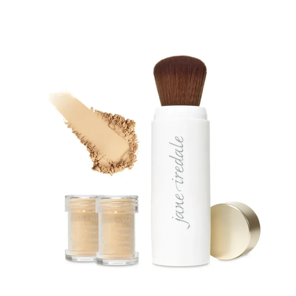 JANE IREDALE POWDER-ME SPF30 REFILLABLE BRUSH NUDE