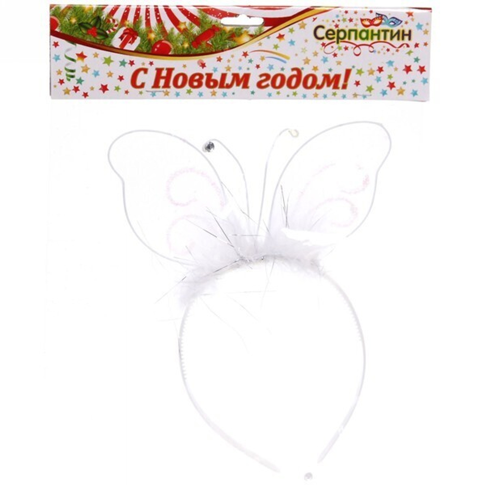 Ободок карнавальный «Бабочка, микс»