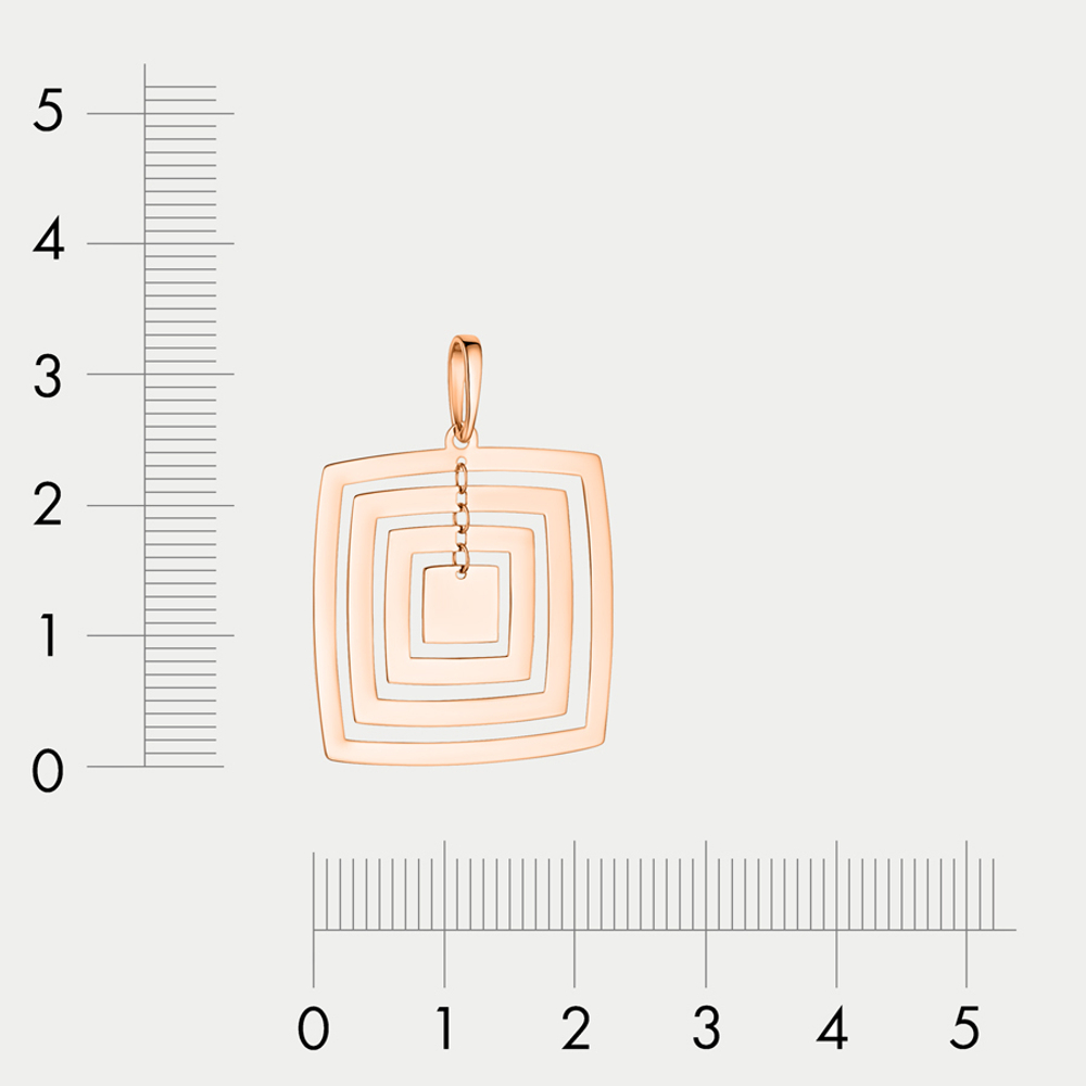 Подвеска женская из розового золота 585 пробы без вставок (арт. 500173-1000)