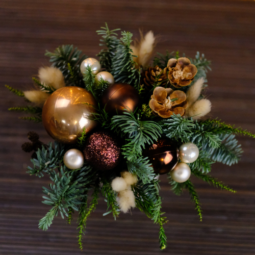 Купить Композиция новогодняя #348 с еловыми ветками в кружке