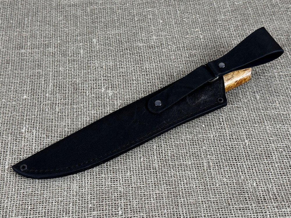 Шкуросъемный нож "Якут" с кованым долом, рукоять карелка