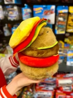 Мягкая игрушка Капибара бургер плюшевая Capibara