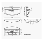 Раковина накладная "Best-85" белая, без кроншт (Sanita Luxe)