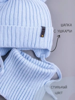 Шапка для мальчика со снудом осенняя