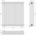 Сунержа Эстет-11 500х495 11 секций