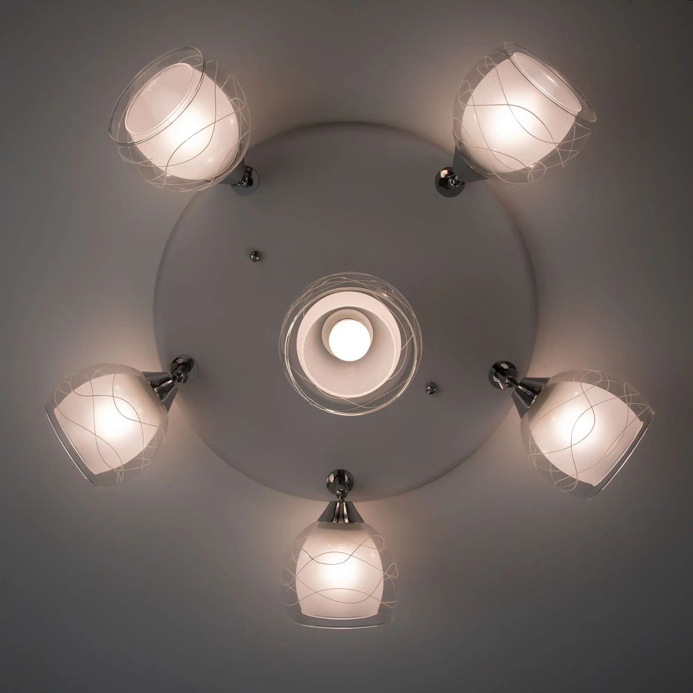 Citilux Самба CL158161 Люстра с поворотными плафонами Белая Хром