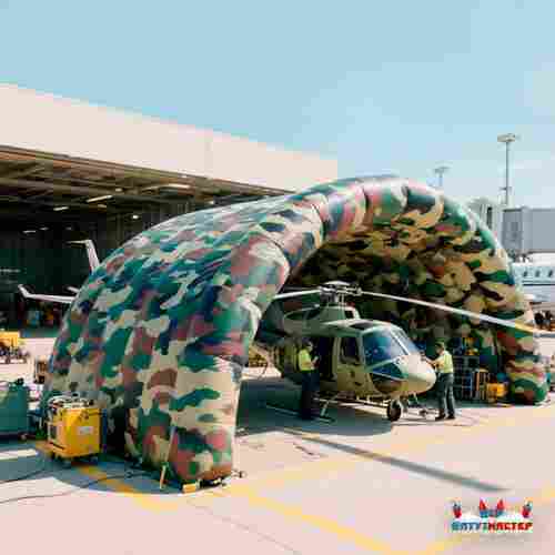 Пневмокаркасный ангар «Горизонт 2» авиационный 50×35×25 м — из ПВХ для самолетов