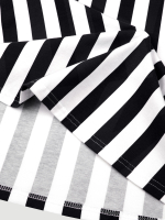 Платье трапеция Mjölk Полоска чёрная, с коротким рукавом