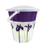 Ведро пластиковое с крышкой 14 л Декор "ИРИС"