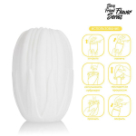 Белый нереалистичный мастурбатор 15см в форме бутона цветка Bior Toys Sexy Friend Flower Daisy SF-70282