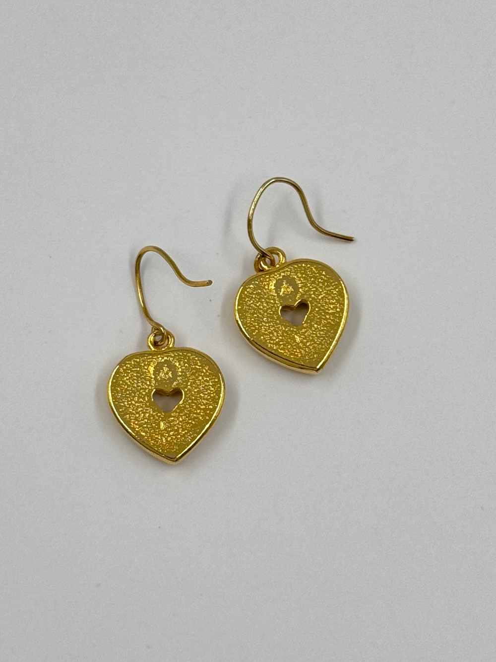 Серьги Сердечки биколор