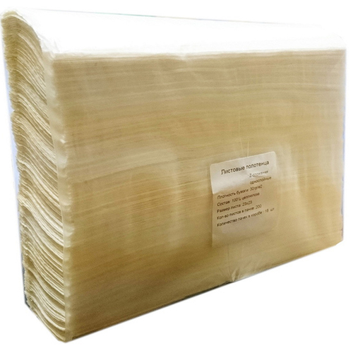 Листовые бумажные полотенца Z-сложения, двухслойные