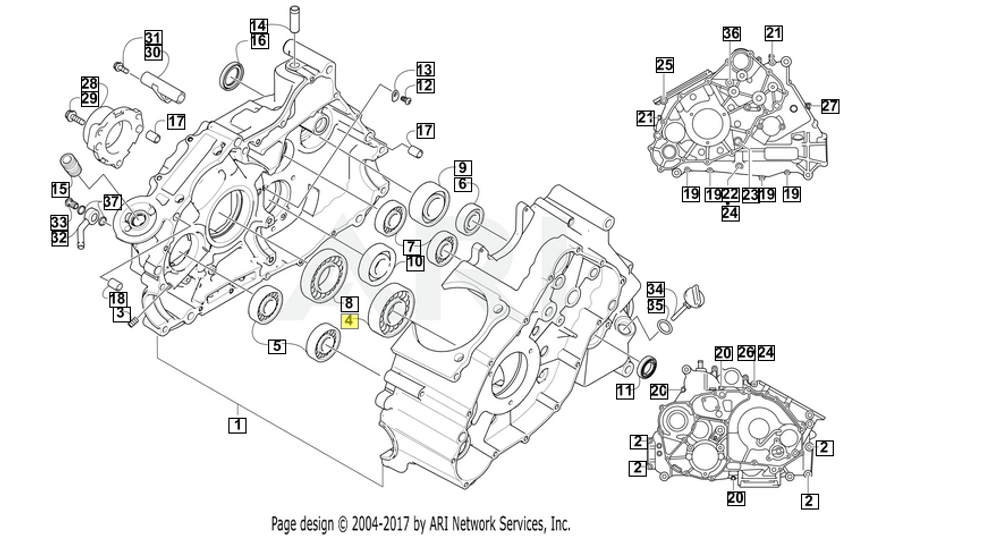 Подшипник корпуса Arctic Cat 0832-043