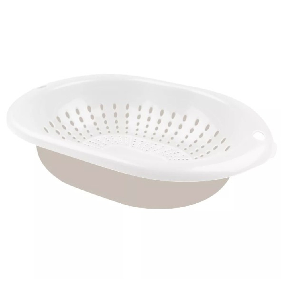 Дуршлаг с миской 3,0 л (светло-бежевый)