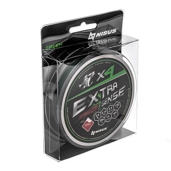 Шнур Extrasense X4 PE Green 150m 0.8/13LB 0.16mm (N-ES-X4-0.8/13LB) NISUS