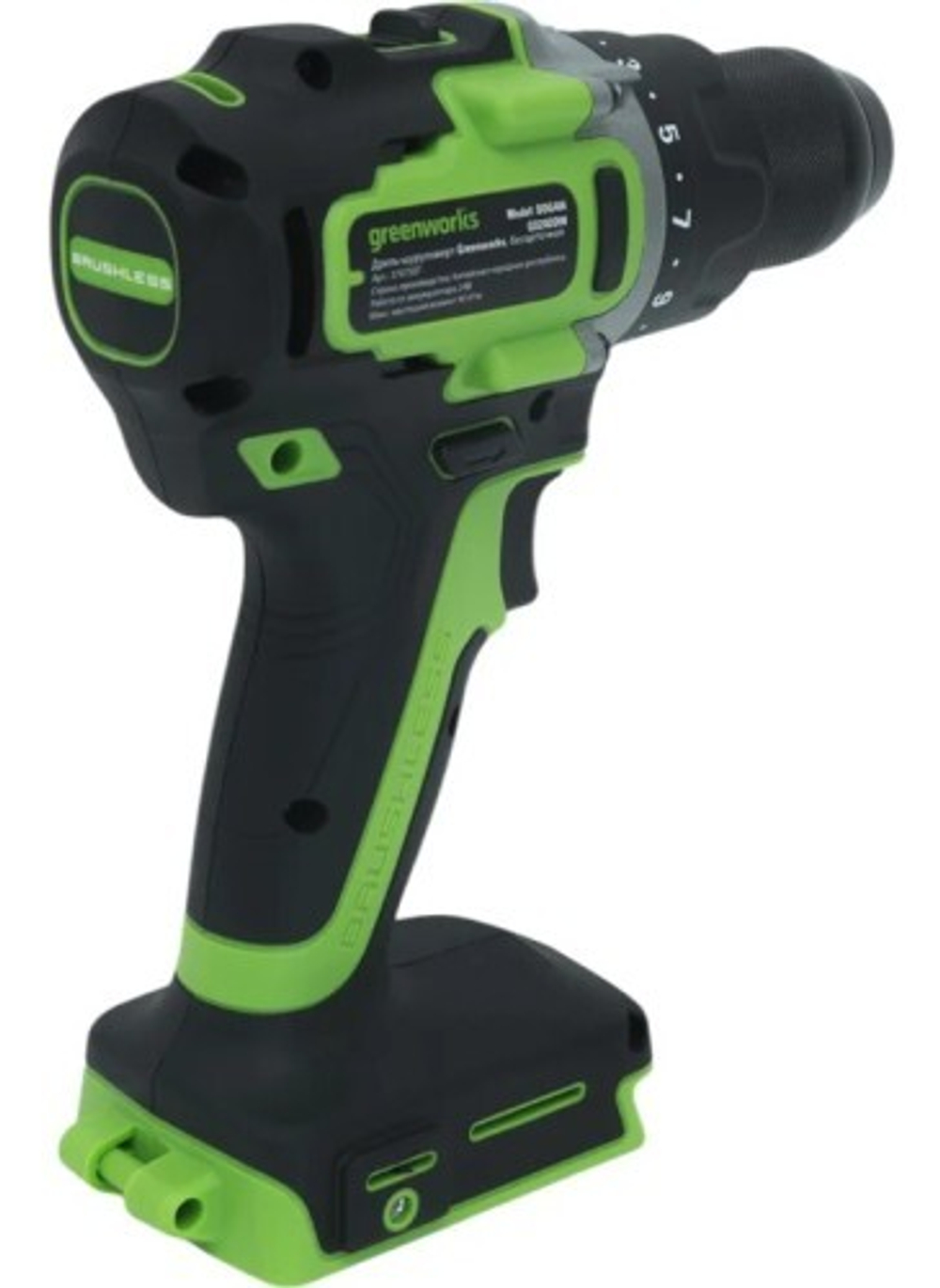 Дрель-шуруповерт аккумуляторная GREENWORKS GD24DD90 24V, АКБ 4Ач и ЗУ 3707507CUB