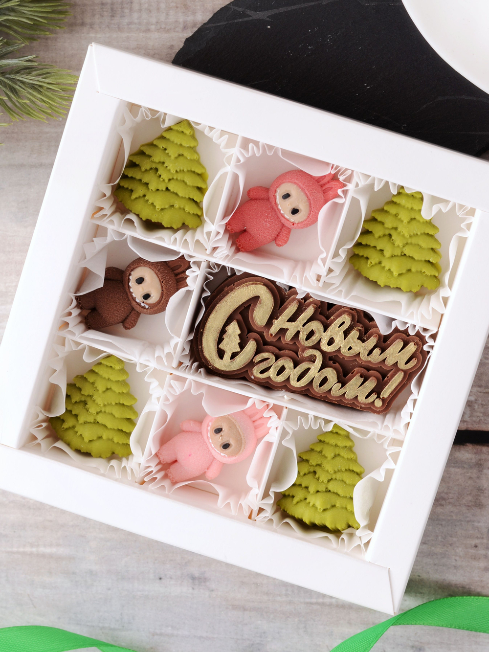 Детский новогодний набор "Шоколадные Лабубу" / Конфеты ручной работы