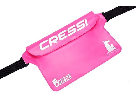 Сумка поясная Cressi герметичная Kangaroo Dry Pouch розовая