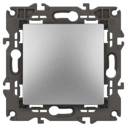 14-1101-03 ЭРА Выключатель, 10АХ-250В, IP20, Эра Elegance, алюминий